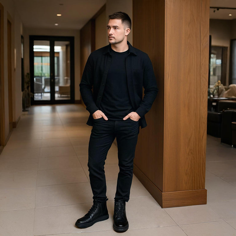 Tenis Híbrido de Piel para Hombre - Versión 2025 Ultra Durabilidad, Máxima Comodidad